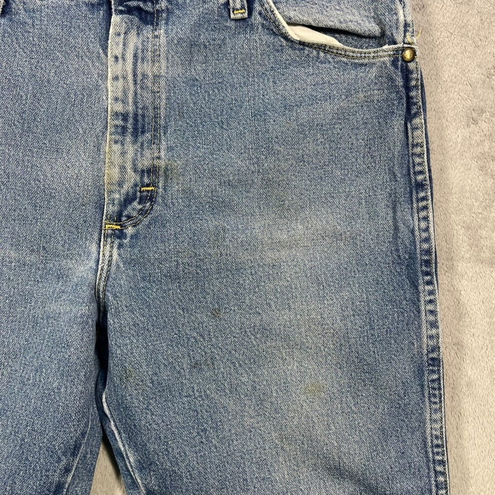 Wrangler George Strait Jeans Mens 35(34)x30(26) Blue Cowboy Cut Denim 936GSHD - Picture 3 of 9